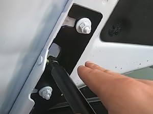 Nilight Ditch Light Brackets Hood Hinges Mount Brackets for Auxiliary Offroad LED Pod Light Work Light on 2009-2018 Dodge RAM 1500 2500 3500, 2 Years Warranty,Black Car Accessories