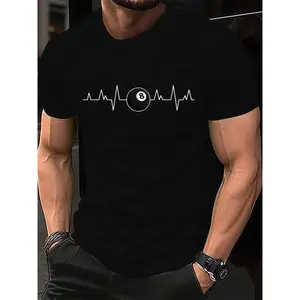 Classic 8 Ball Heartbeat Billiards T-Shirt, Made in USA