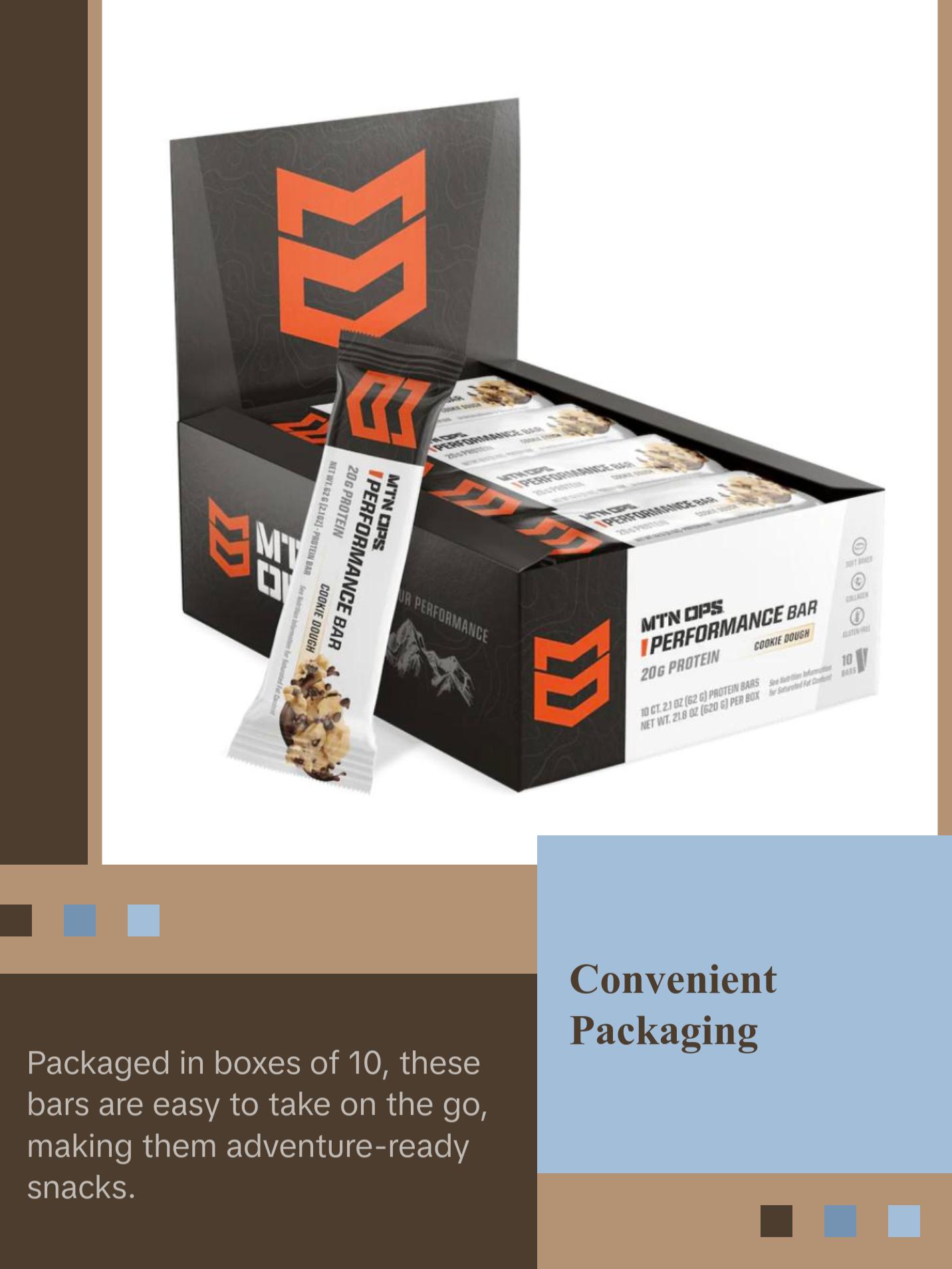 MTN OPS Performance Protein Bars - 20g Whey Protein, 20g Whey Protein Concentrate & Collagen, Low Sugar, Gluten-Free, Adventure-Ready Protein Snack