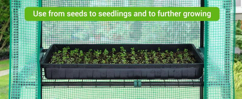 Ubesgoo Mini Greenhouse for Indoor Outdoor, Small Plastic Plant Green House 4-Tier Rack Stand Portable Greenhouses with Durable PE Cover for Seedling, 2.5x1.6x5.2 FT, Ideal Gardening Gifts for Women Men