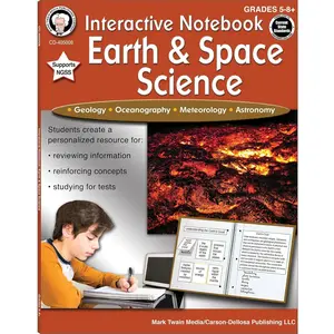 Mark Twain Earth & Space Science Interactive Books, Grades 5-8, Geology, Oceanography, Meteorology, and Astronomy Books, 5th Grade Workbooks and Up, ... Homeschool Curriculum (Interactive Notebook) Paperback – January 12, 2018