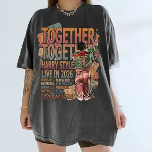 HarryStyles Together Together Live In 2026 T-Shirt, Concert Tour Tee, Vintage 2026 World Tour Merch, Stylist Outfit Ideas, Aesthetic Pop Star Merch, Gift For Fans, Unisex, Oversized, Festival	