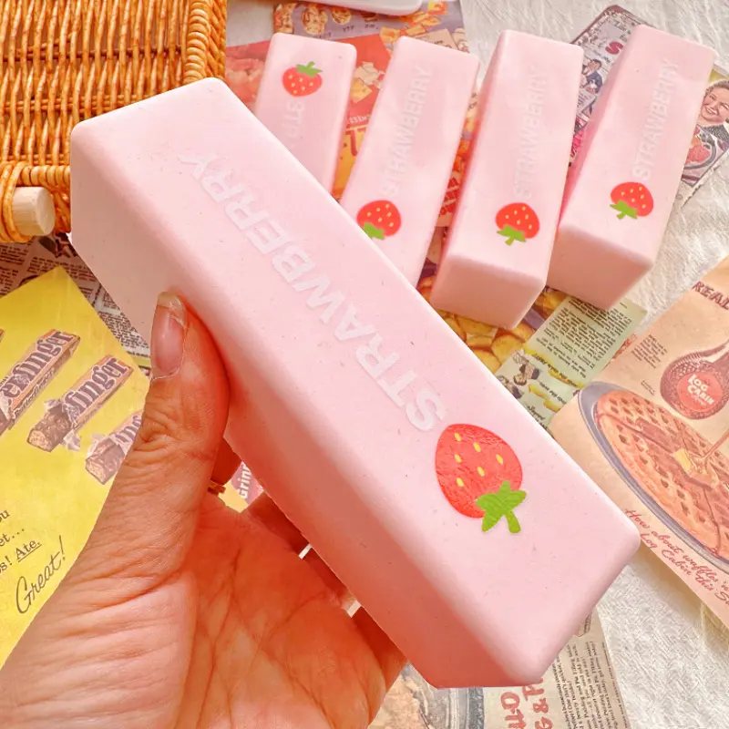 Strawberry Milk Butter Stick Squishy Fidget Toy - Polyurethane Slow Rising Stress Ball, Soft Wet Texture, Weak-Muscle Hand Feel, Pocket Stress Relief Squishy, Healing Decompression Toy for ADHD Anxiety, Easter Gift for Kids, Squishy Fidgets, Healing Decom