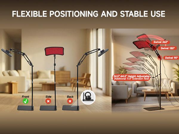 Renergy red light therapy device, detachable panel with stand, suitable for face, back and whole body, used for muscle recovery, fitness, relieving muscle pain and inflammation, improving vision and sleep quality Healthy Alternative