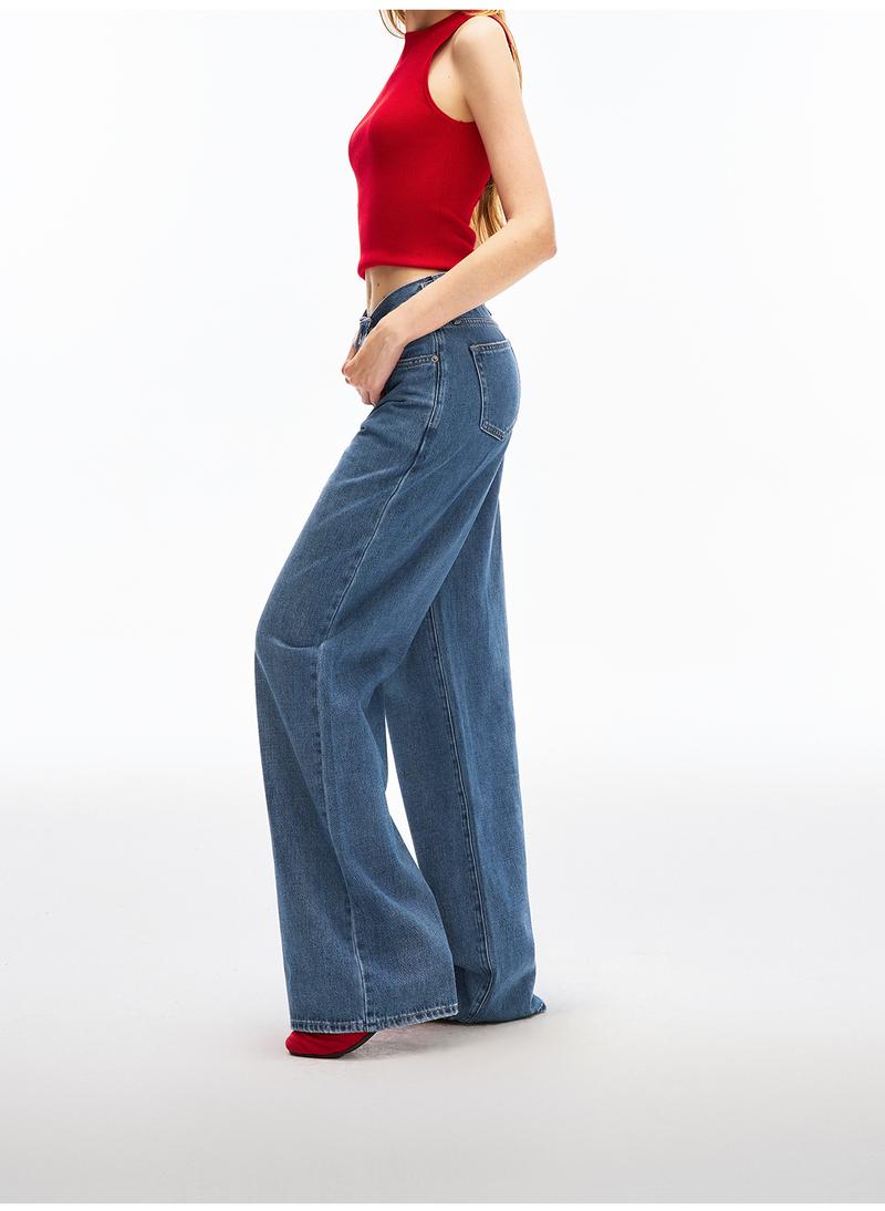 Nextrys AdaptHer Women's High-Rise Wide Straight Leg Baggy Jeans with Snap-Button Waistband Y2K Lightweight Tummy Control Casual Everyday Style Denim Basic Minimalist Maxi