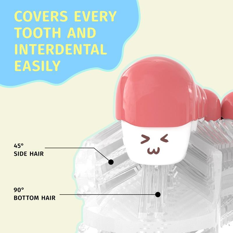 Kids Electric U Shaped Toothbrush Children Rechargeable Sonic Toothbrush Toddler baby toothbrushes Full Mouth 6 Cleaning Modes Oral hygiene