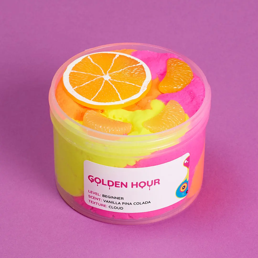 Sloomoo - Golden Hour Slime Moldable Taba Squishy Neon