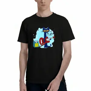 [Made-to-Order] Pete the Cat Playing Guitar Shirt, Baby Tee Graphic Shirt - Menswear Top Tshirt Streetwear party's shirt