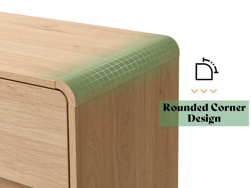 AMERLIFE 5/6/7 Drawer Dresser for Bedroom, Modern Chest of Storage Drawers with Rounded Corners, Cabinet Organizer for Closet, Apartment, Nursery/Best Gift Ideas/Christmas Gifts