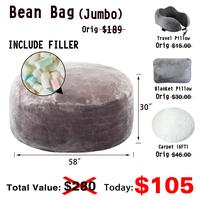 Jumbo Gray(Include Filler Upillow Blanket Carpet)