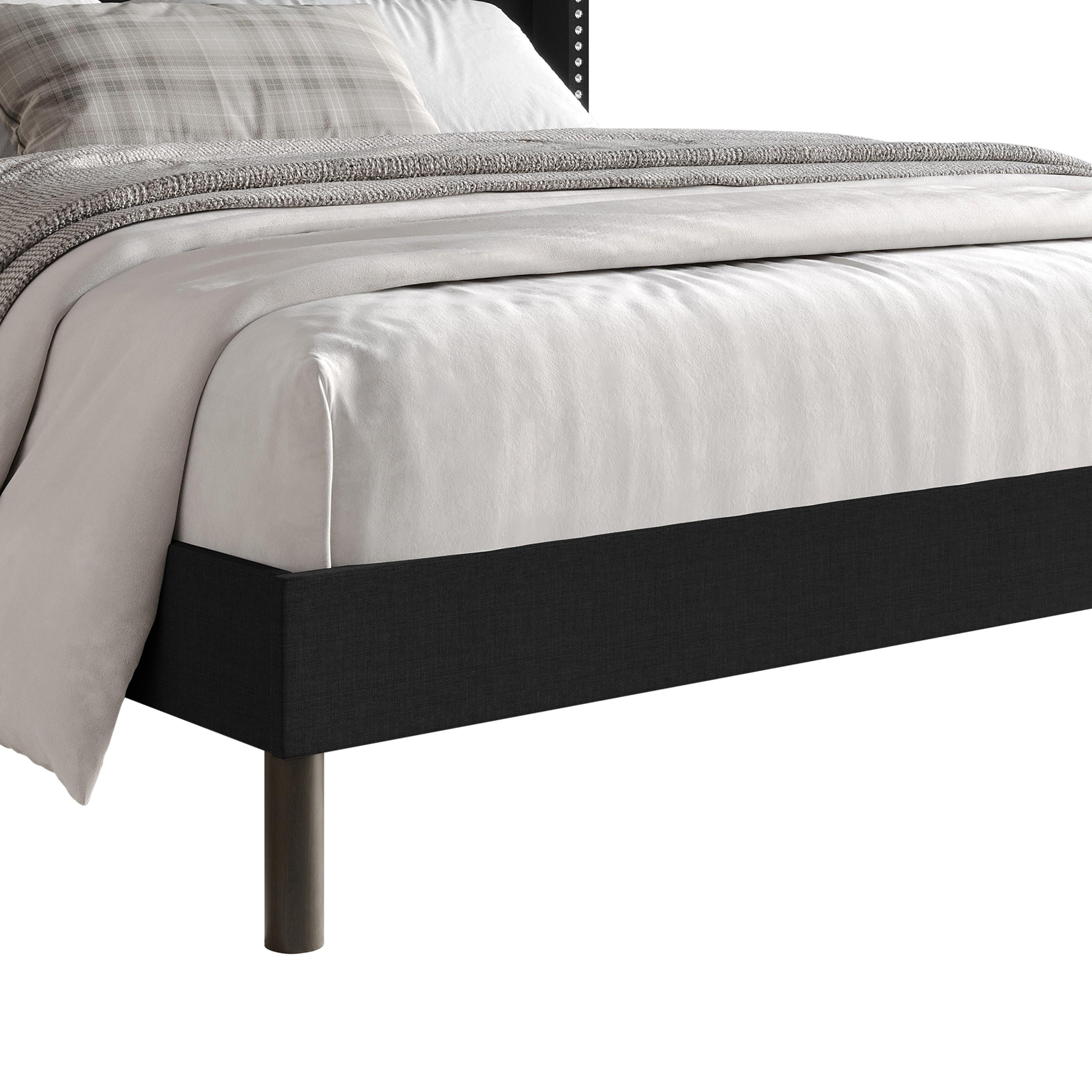 Favorer Cicero Tufted Upholstered Wingback Panel Bed, Box Spring Require, Comfortable and Stylish Design King Size Four Sturdy Legs