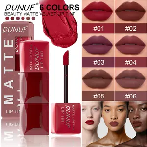 DUNUF 1PCVelvet matteLipstick Lip gloss set long-lastingwaterproof, sweat-proof and non-stickto the cup, matte makeup effect, high-end and understated, women'scosmetics, festival gift.