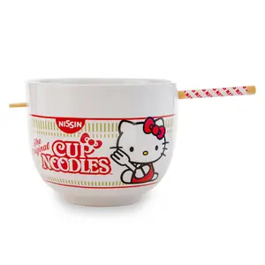 Sanrio Hello Kitty x Nissin Cup Noodles 20-Ounce Ramen Bowl and Chopstick Set Sanrio Hello Kitty x Nissin Cup Noodles 20-Ounce Ramen Bowl and Chopstick Set