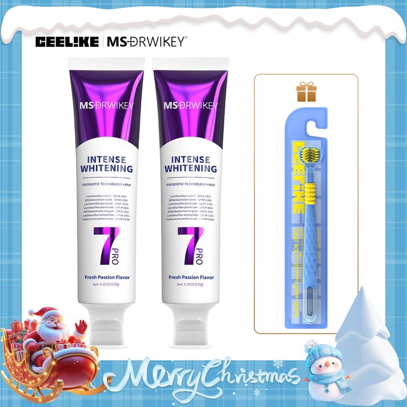 CEELIKE 3-Sided Toothbrush + 2 Toothpaste Set – 360° All-Around Cleaning, Gentle Care, Ideal for Daily Oral Care, Travel-Friendly Design, Available in Multiple Combinations.