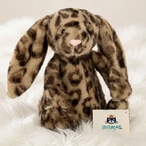 Exclusive NWT Jellycat Cobblehop Leopard Bunny – Luxury Soft Stuffed Animal Collectible