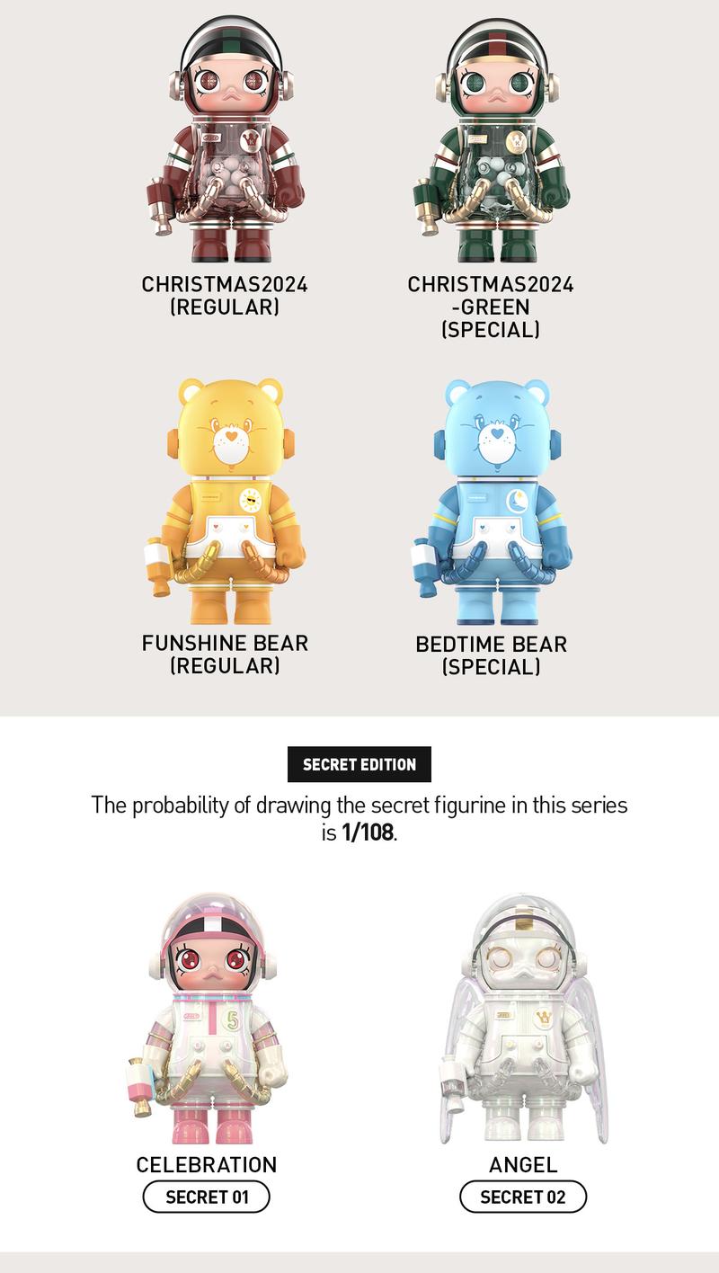 POP MART MEGA SPACE MOLLY 100% Series4 Blind Box, Collectible Toys, Valentine’s Day Gifts