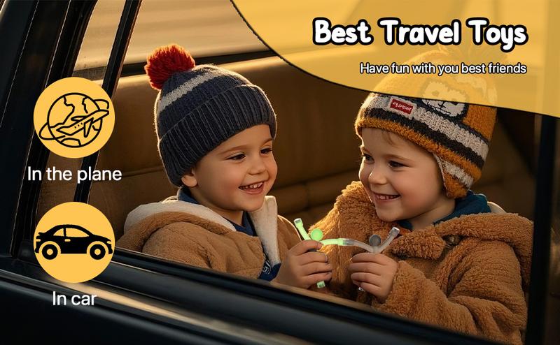 ApexMind Magnetic Travel Toys for Kids 10Pcs Airplane Car Travel Activities Essential Fidget Toys Road Trip Sensory Toy Fidgets for Classroom Toys 1-8 Years Old Toddler Christmas Stocking Stuffers Kids Gifts, New Year, Birthday Gifts