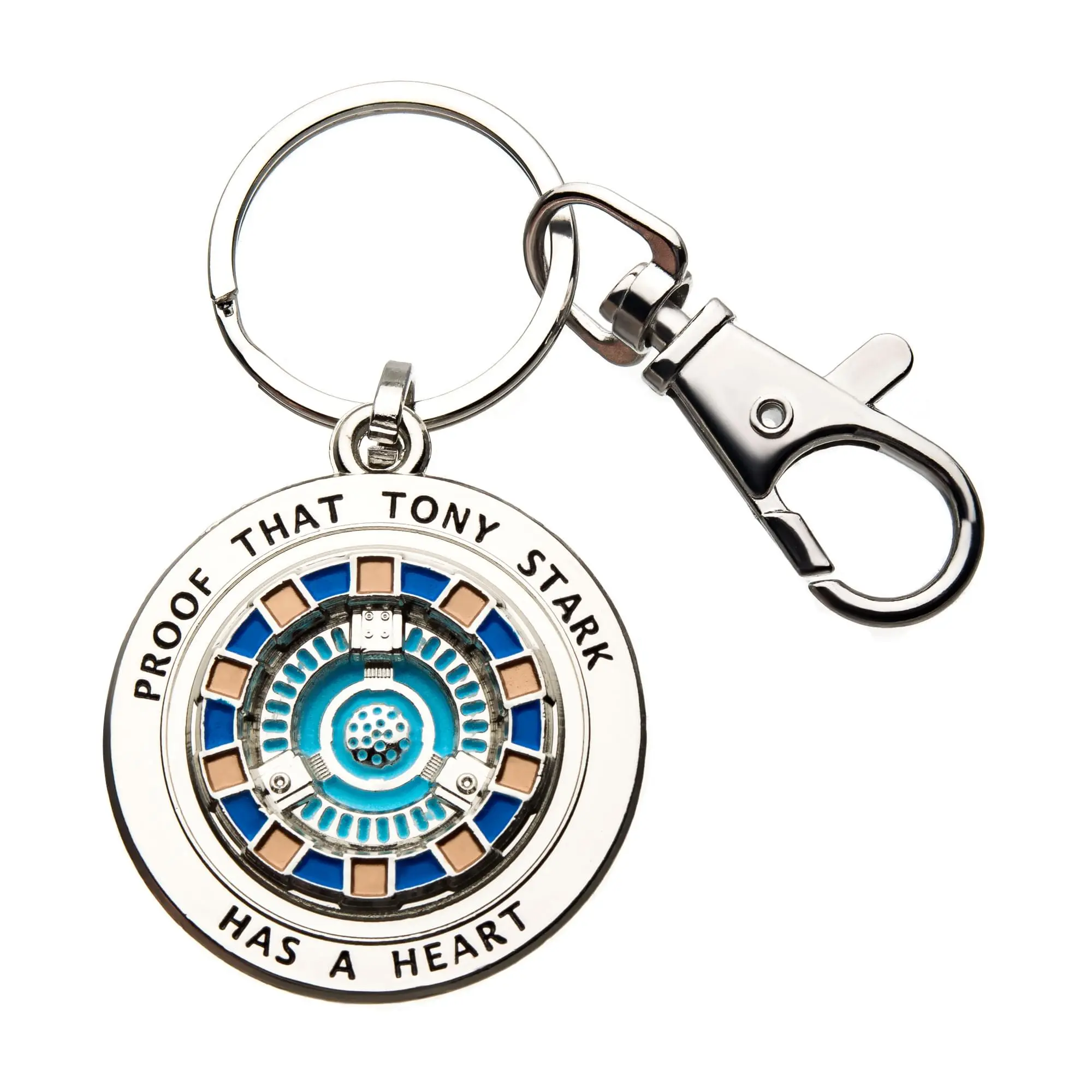 3D Metal Keychain with Hero's Heart Reactor Design, Stylish Sci-Fi Movie Inspired Gift Keychain for Car Keys, Metal Keychains