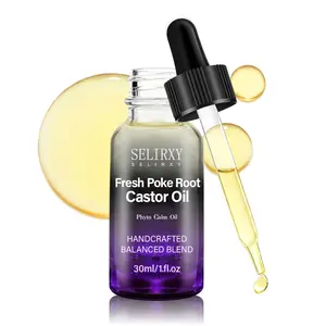 Poke Root Castor Oil, Lightweight Massage Oil for Smooth & Soft Skin, Natural Skin Care Blend, Hydrating & Easy to Use, 1 fl oz