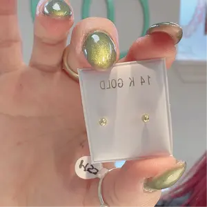 [Quick sale] Pt/Carat Gold Non-natural Crystal Earrings 