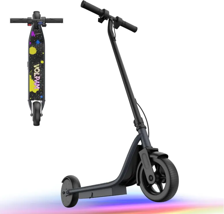 Kids Electric Scooter with 250W Motor, 3 Adjustable Speeds, Long-Lasting Battery, Smart LED Screen, Reliable Brakes, 95% Assembled for Easy Setup – Outdoor Fun Gift for Active Kids