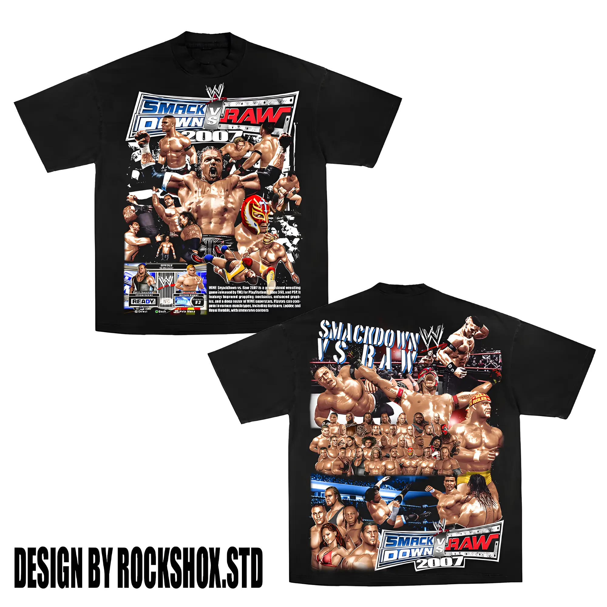 WWE Smackdown vs Raw 2007 Retro Premium 100% Cotton T-Shirt, The