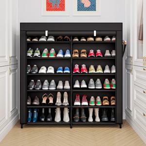 7 Tier Double Row Portable 42 Pair Shoe Rack Organizer Shelf Storage with Nonwoven Fabric Cover Shoe Cabinet for Closet Deals For You Days Water Proof 7 Tier Double Row Portable 42 Pair Shoe Rack Organizer Shelf Storage with Nonwoven Fabric Cover Shoe Cabinet for Closet Deals For You Days Water Proof