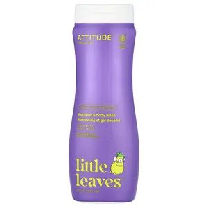 ATTITUDE Little Leaves, Shampoo & Body Wash, Vanilla & Pear, 16 fl oz (473 ml)