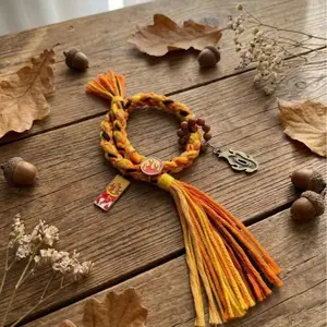 Tassel Woven Bracelet Inspried Demon Slayer Y2K Style Anime-themed bracelet Available in Various Styles Suitable for Daily Wear or as a Gift for Anime Fans