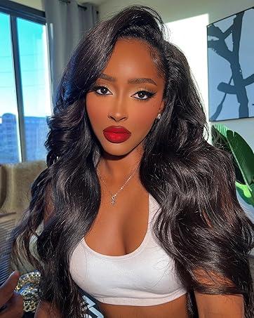 40Inch 13x4 Body Wave Lace Front Wigs Human Hair Pre Plucked 13x4 Frontal Wigs Human Hair HD Lace Body Wave Wig 100% Human Hair Wigs For Women 180% Density
