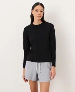 Women's Organic Soft-Slub Essential Crewneck Long Sleeve Tee