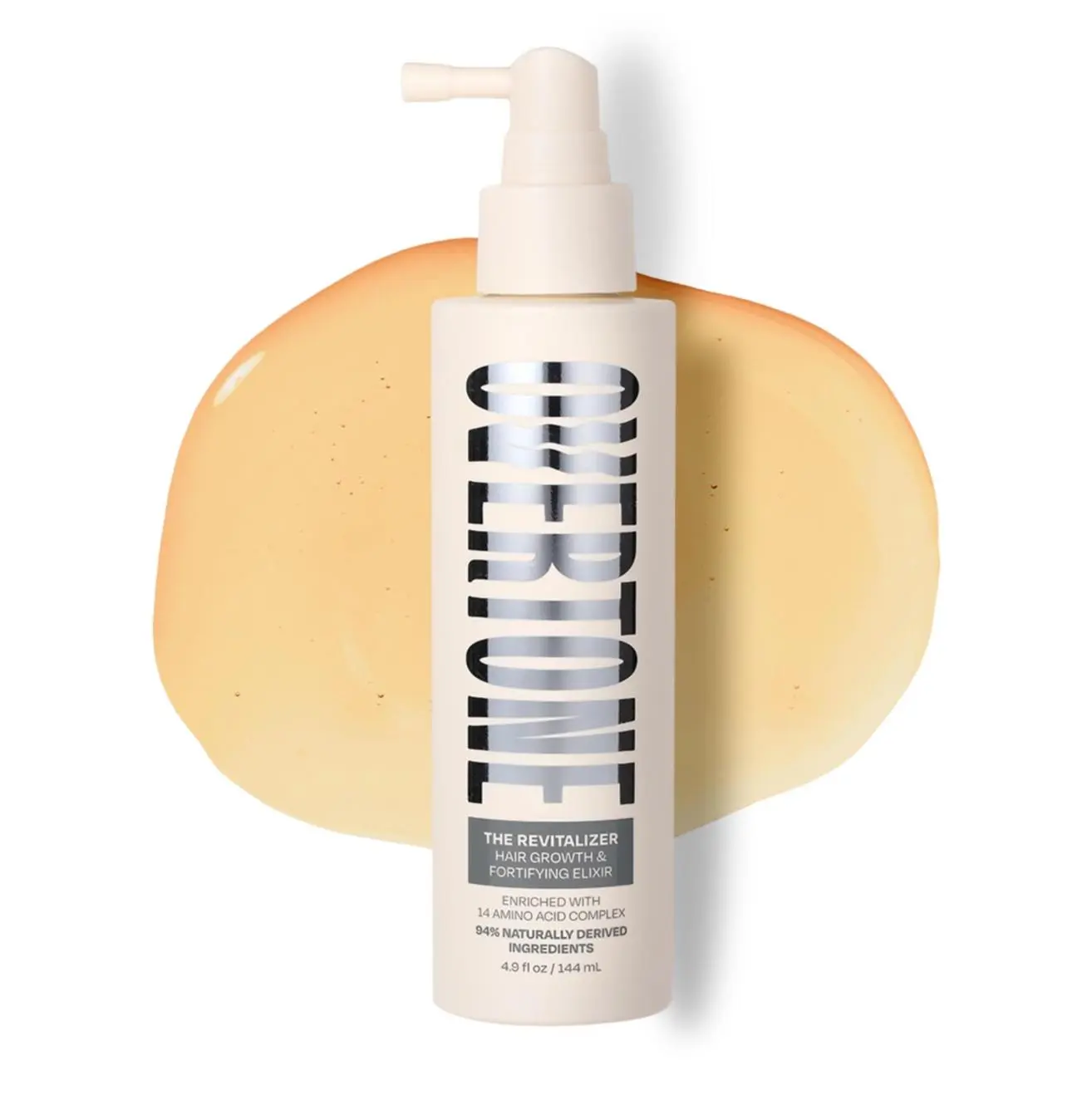 OVERTONE The Revitalizer Hair Growth & Fortifying Elixir – Leave-In Scalp Spray for Fuller, Thicker, Stronger-Looking Hair | Biotin, Caffeine & Niacinamide Elixir for Stronger Hair