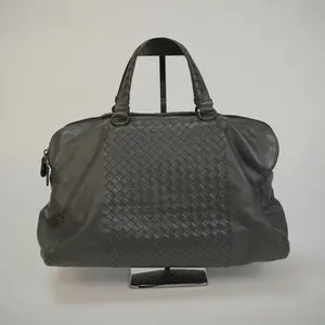 Pre-owned Bottega Gray Woven All Leather Bag Hand or Shoulder Carry, Fits iPad, Discontinued, Hobo Dumpling Purse