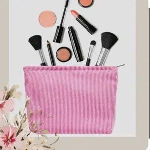 Makeup bag with filled with New beauty products
