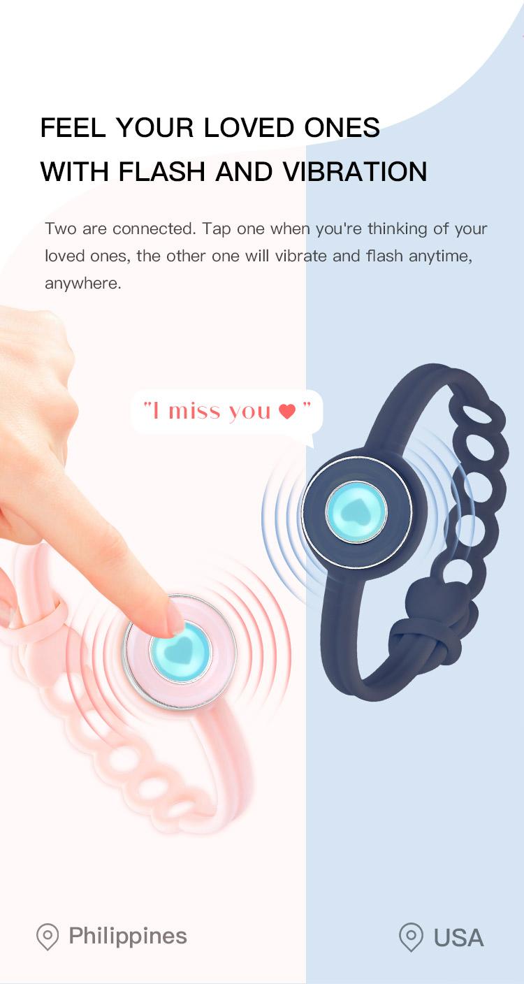 Totwoo Candy Original Long Distance Touch Bracelets Magic Smart Jewelry Functional Love Connect Gift For Boyfriend Girlfriend Family