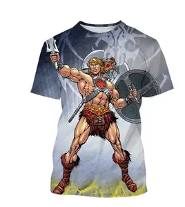 Hot Sellers Cartoon Anime He-Man Universe Master T-Shirt 3D Print Unisex Kid Casual Street Hip Hop Personality Short Sleeve Top