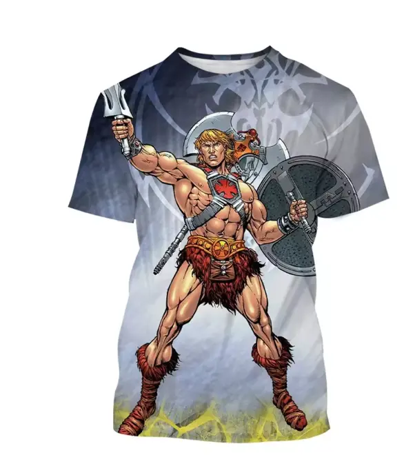 Hot Sellers Cartoon Anime He-Man Universe Master T-Shirt 3D Print Unisex Kid Casual Street Hip Hop Personality Short Sleeve Top