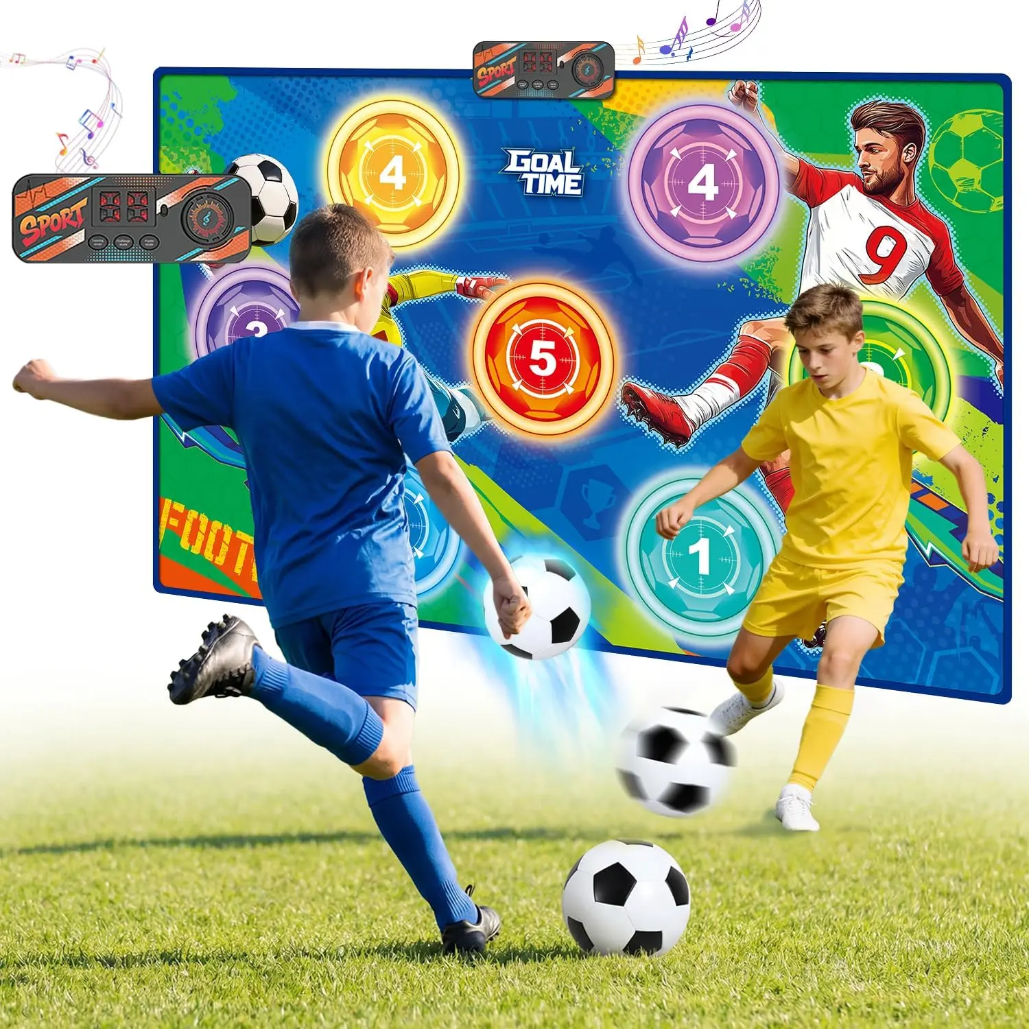 Upgraded Shooting Football Toy, 1 Set Wall Mounted Velvet Target Indoor Silent Football Toy, Shooting Practice Sports Toy, Gift for Children, Boys & Men gifts, Soccer Goal Net