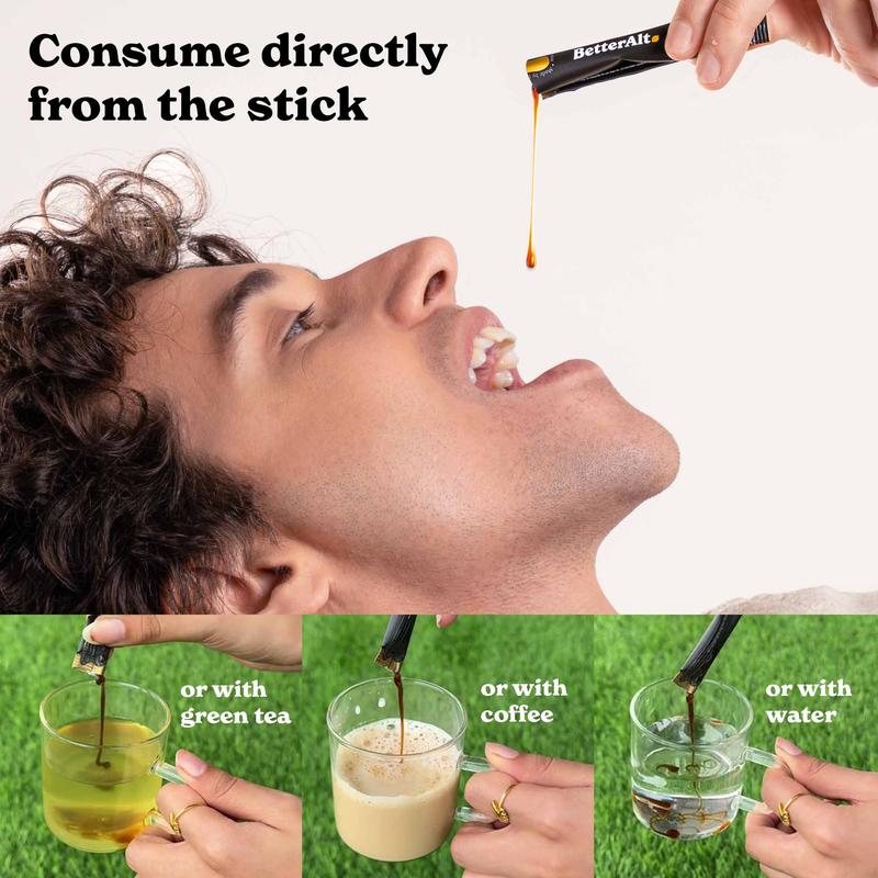 BetterAlt GOLD+ Shilajit Honey Sticks | Lab-Tested for Purity | Shilajit, Honey & Saffron | 85 Minerals & 75% Fulvic Acid for Energy & Stamina | 30N