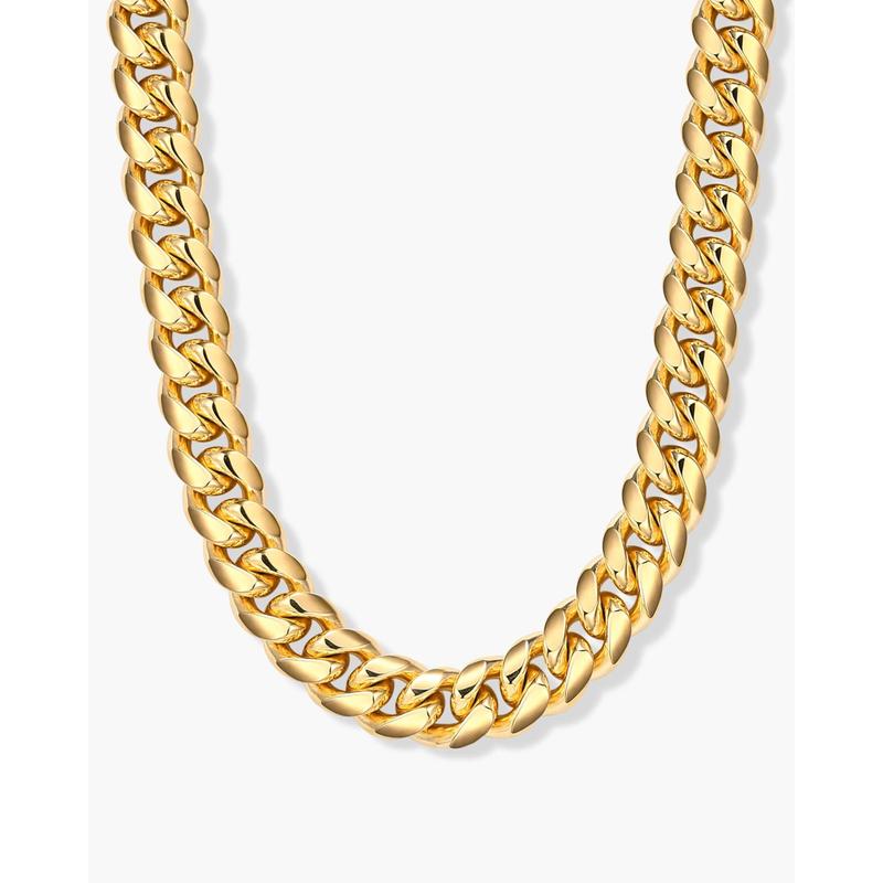 JAXXON Cuban Link Chain 10mm - Gold - Waterproof - Box Clasp