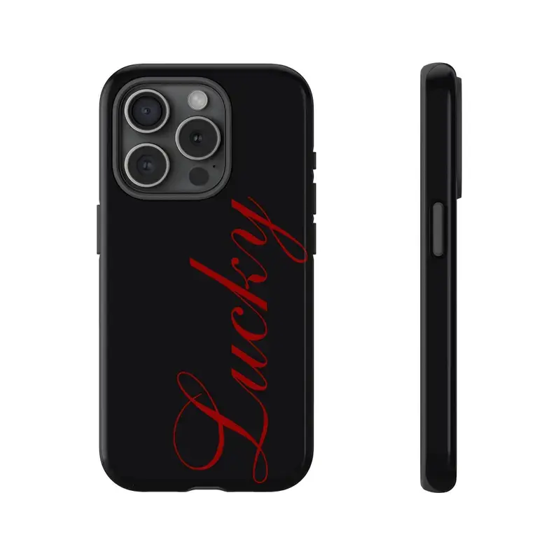 Lucky red script phone case | Tough Cases | Aesthetic phone case | Stylish phone case for iPhone