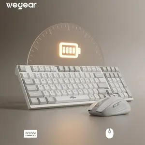 Wegear KM3 Wireless Keyboard Mouse Combo – 98 Keys Full Size 2.4GHz Wireless Keyboard & Mouse for PC, Laptop, Desktop & Mac