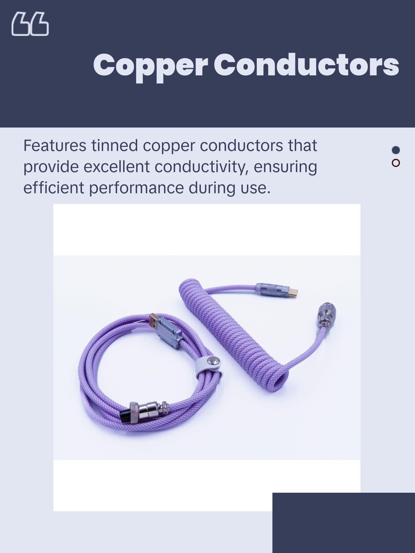NYLON BRAIDED COILED AVIATOR CABLES