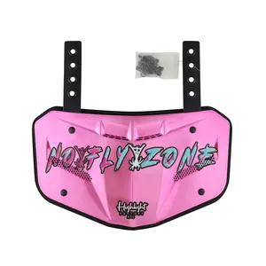 No Fly Zone - Chrome Football Back Plate - Lower Back Protection for Shoulder Pads - Back Bone Protector Shield Backplate for Youth & Adult