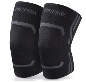 Bodyprox Knee Compression Sleeve for Men and Women (2 Pack), Knee Support Brace for Running and Work out (Large)