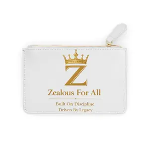 ZFA Clutch Bag — 'Zealous For All' Gold Crown Logo Leather Wristlet