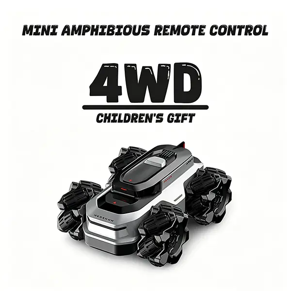 BRRRRT Amphibious Remote Control Car 4WD WaterproofRC Vehicle 360°Rotation RC Truck Stunt Car 2.4 GHzRemote Control Boat for 5-12 Kids Girls Boys Gift AllTerrain Water Beach Pool Toy