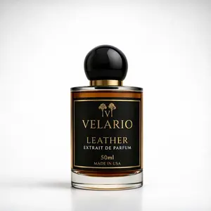 Velario Leather Extrait de Parfum 50ml - Intense Suede Smoky Woods Dark Raspberry Fragrance for Bold Wear
