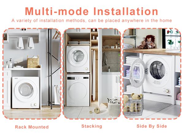 【LIVE】Euhomy 110V Portable Clothes Dryer 850W Compact Laundry Dryers 1.5 cu.ft Front Load Stainless Steel Electric Dryers Machine with Stainless Steel Tub for Apartment,RVs,Dorms,White Easy Control