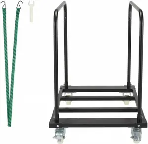 1500LB Heavy-Duty Folding Panel Cart with 4 Wheels – All-Steel Folding Hand Truck for Drywall, Plywood, Furniture & Mattress Moving